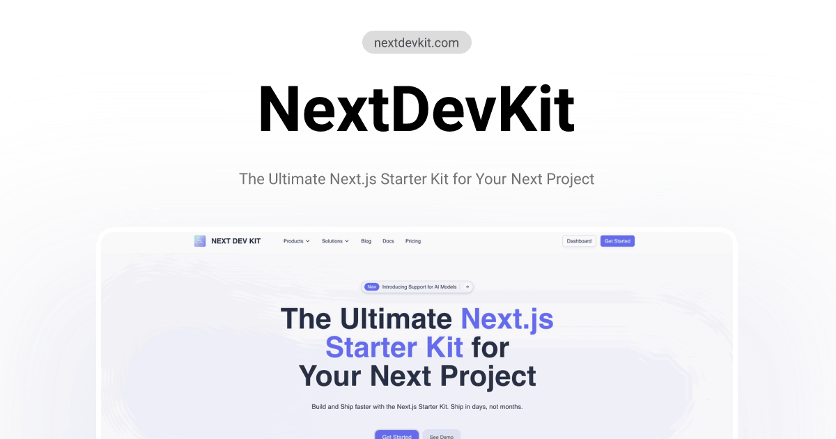 NEXTDEVKIT - Next.js Starter Kit